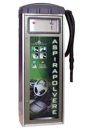 Önkiszolgáló porszívó öntisztító szűrővel, 2,2 kW, 400 V, elektronikus érmeadagoló